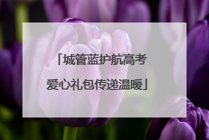 城管蓝护航高考 爱心礼包传递温暖